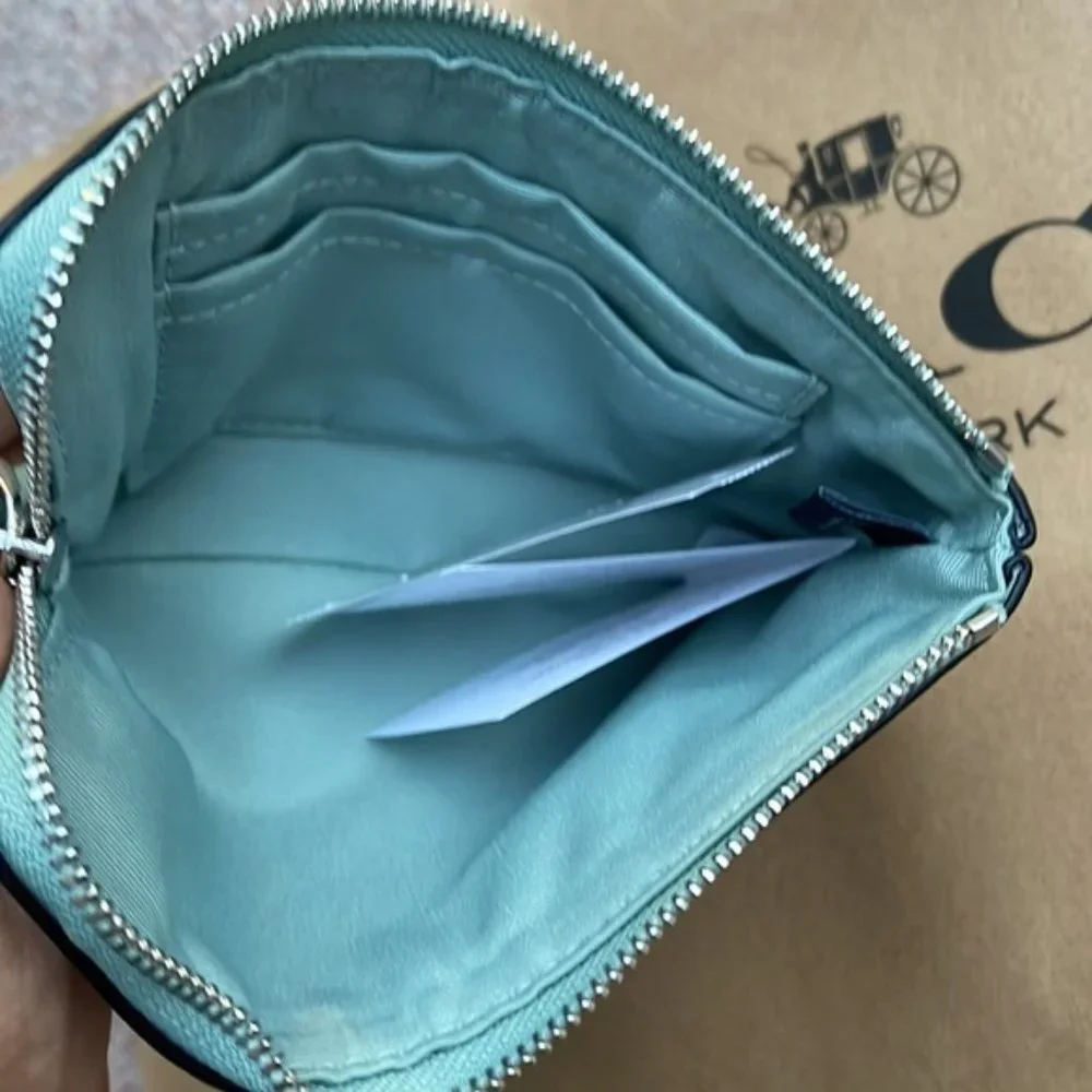 Coach Corner Zip Wristlet NWT